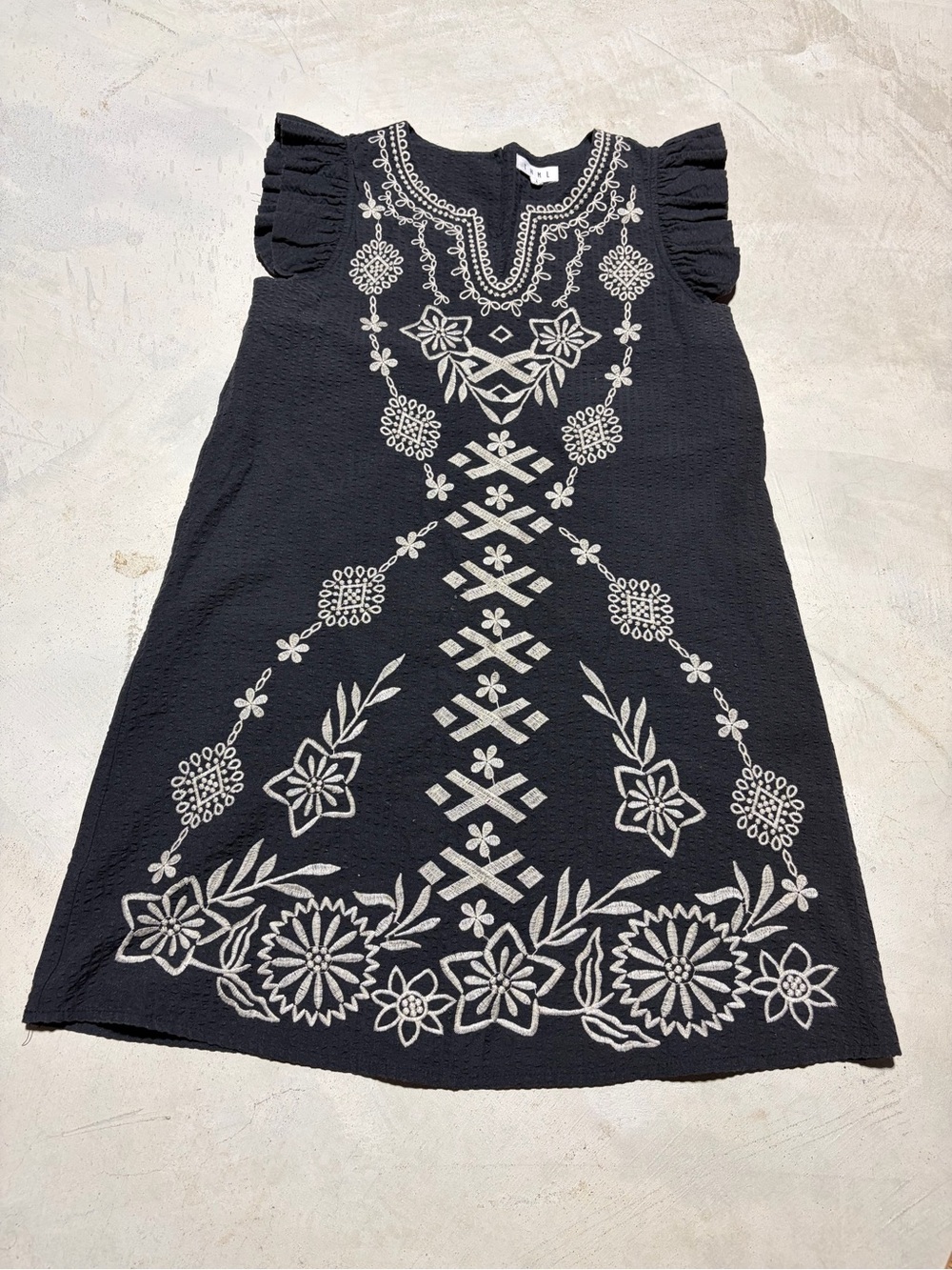 THML Embroidered Floral Shift Dress SMALL boho